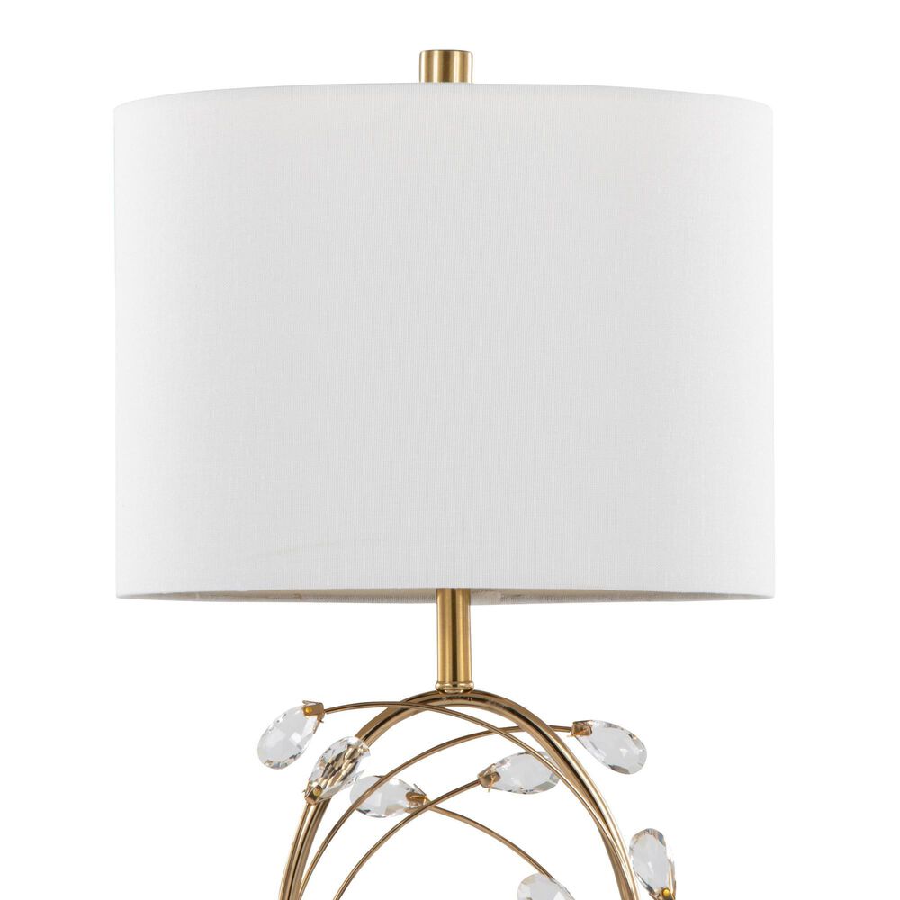 LumiSource Crystal Buds Table Lamp in Black, Clear and Gold (Set of 2), , large