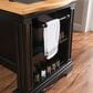 Linon Home Decor Pennfield Kitchen Island in Natural and Black Sand, , large