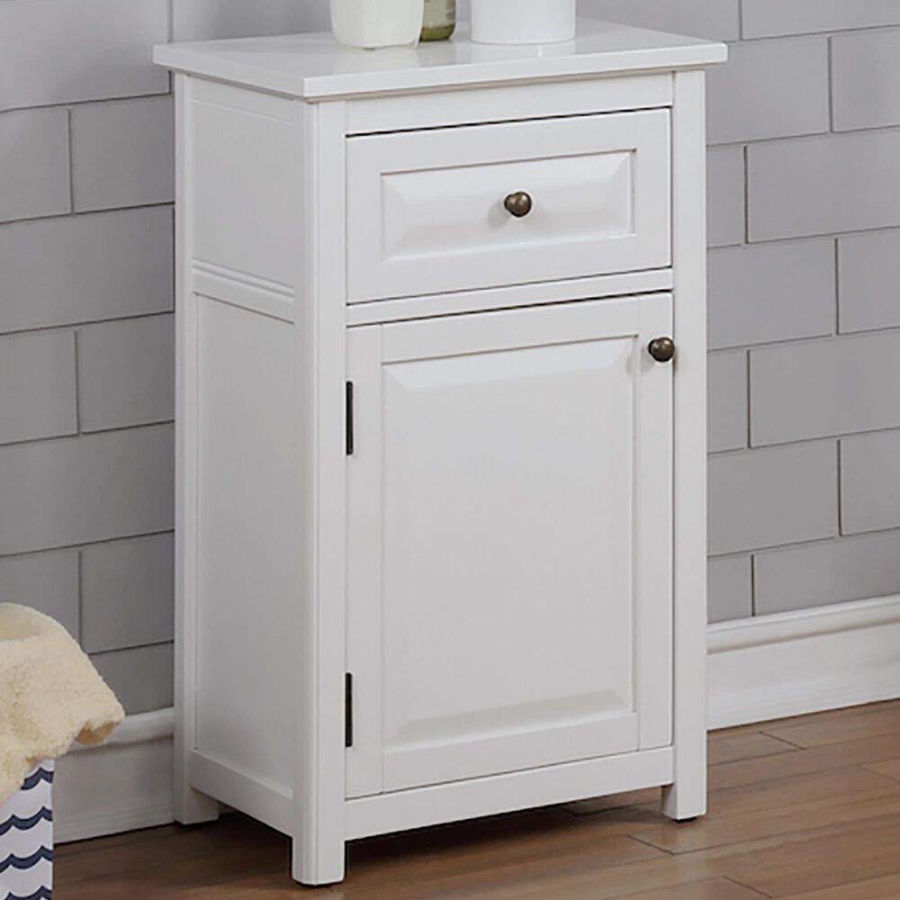 Timberlake Dorset 1-Drawer 29&quot; Bath Storage Cabinet in White, , large
