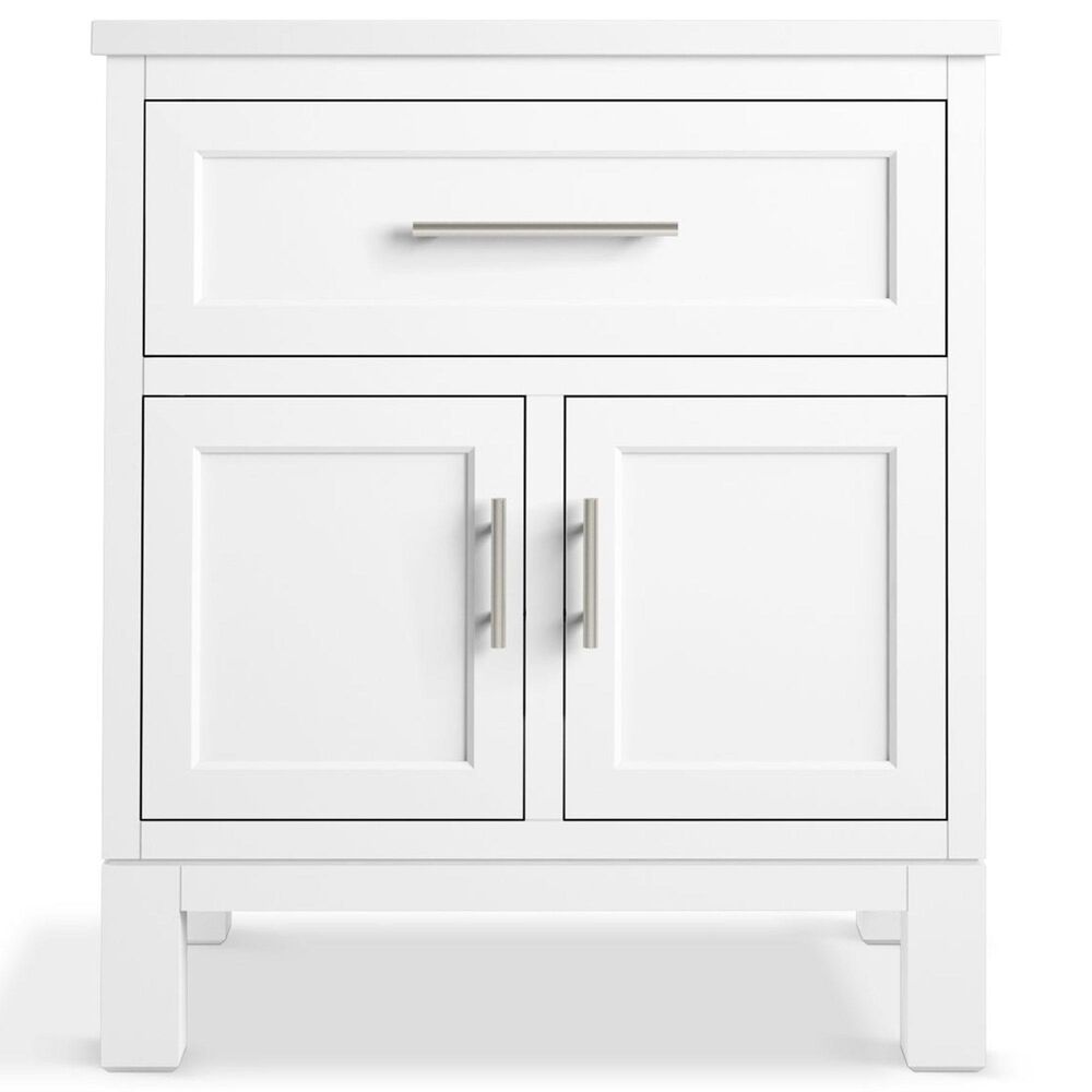 Kohler Quo 30&quot; Single Bathroom Vanity in White with 3 cm Pure White Quartz Top and Oval Sink, , large