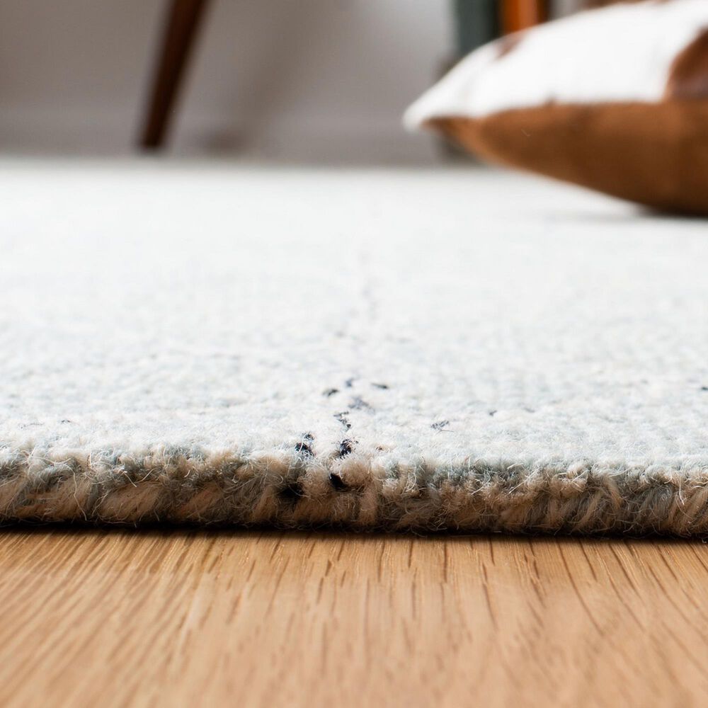 Safavieh Micro-Loop 5&#39; x 8&#39; Ivory and Light Blue Area Rug, , large