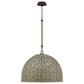 Troy Lighting Huxley 24" 3-Light Exterior Pendant Ceiling Light in Textured Bronze, , large