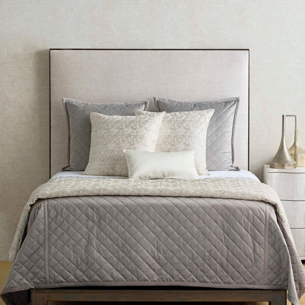 Ann Gish 4-Piece King Velvet Coverlet Set in Grey, , large