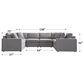 Ashley Modmax 6-Piece Sectional in Granite, , large