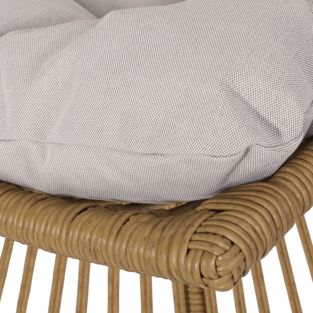 Hearth and Haven Elaine 2-Piece Patio Chat Set with Beige Cushion in Light Brown, , large
