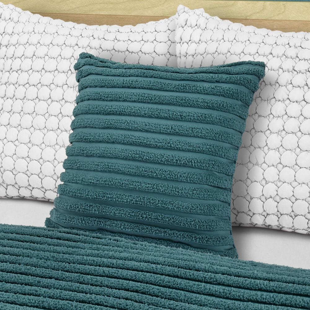J. Queen Bold Darby 20&quot; Square Throw Pillow in Teal, , large