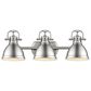 Golden Lighting Duncan 3-Light Bath Vanity in Pewter with Pewter Shades, , large