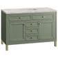 James Martin Vanities Chicago 48" Single Bathroom Vanity in Smokey Celadon with 3 cm Victorian Silver Quartz Top and Rectangular Sink, , large