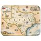 Xplorer Maps Texas Map Large Rectangular Wood Serving Tray, , large