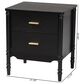 Baxton Studio Marisela 2-Drawer Nightstand in Black, , large