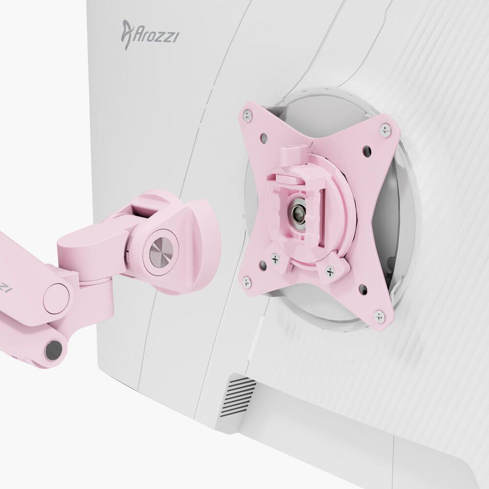Arozzi Alzare Neo Single Gas Spring Monitor Arm in Pink, , large