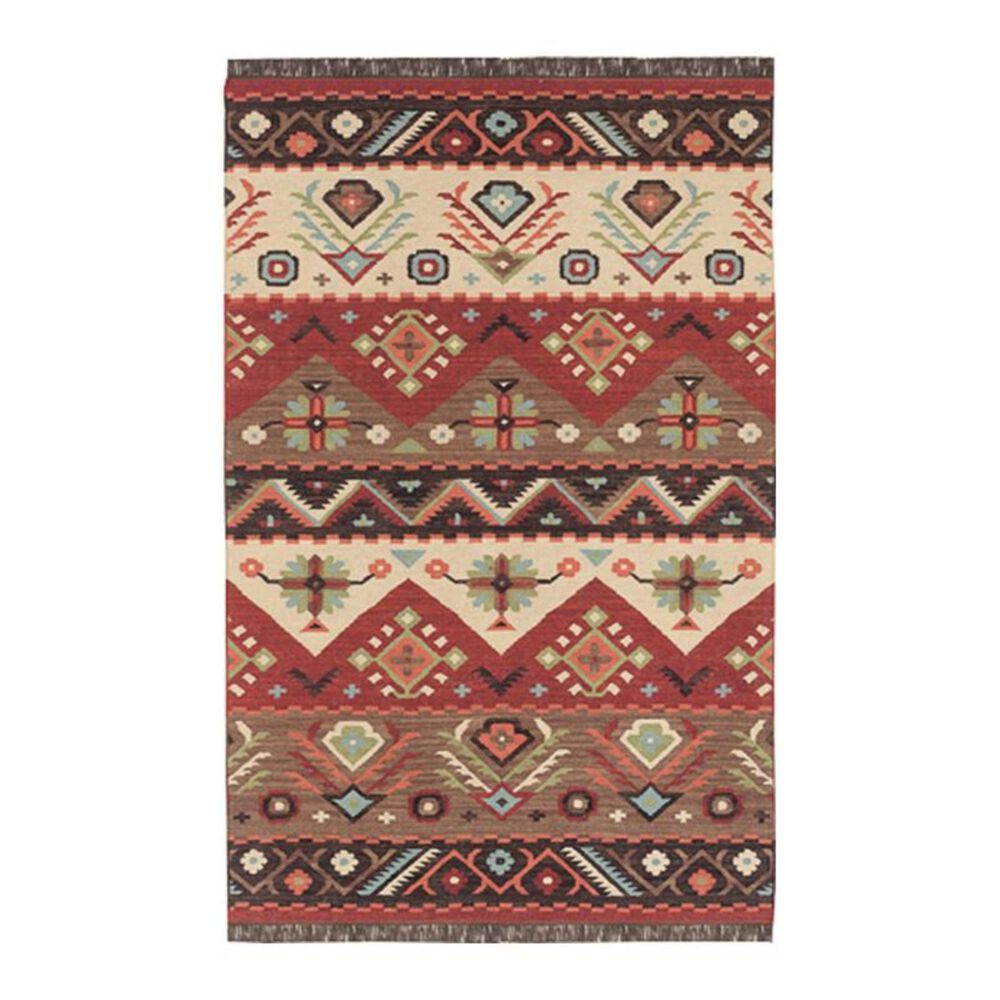 Surya Jewel Tone JT-8 5" x 8" Khaki, Red, Brown and Rose Area Rug, , large