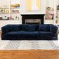 Jaxx Unsofa Stationary Sofa in Midnight Blue, , large