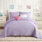 Peking Handicraft Heart 5-Piece Full/Queen Quilt Set in Lavender, , large