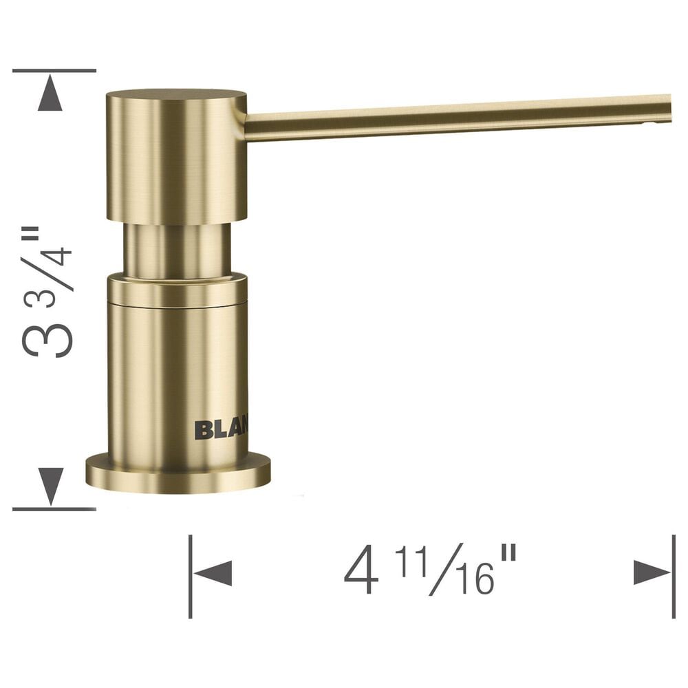 Blanco Lato Soap Dispenser in Satin Gold, , large