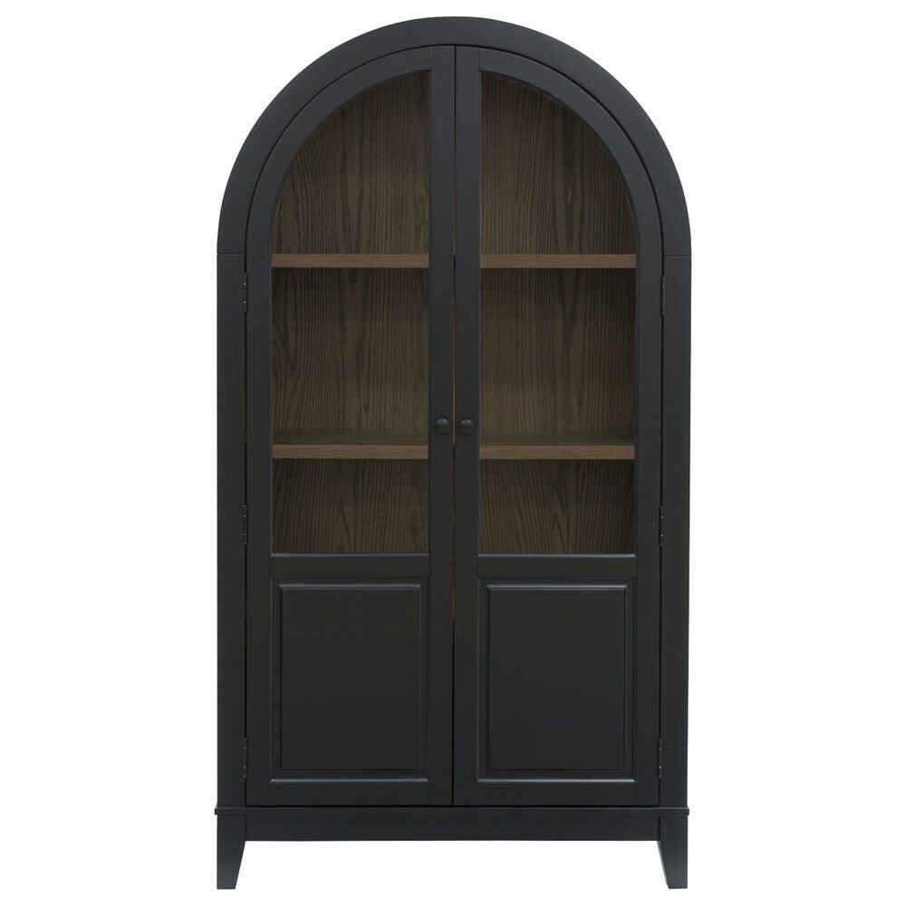 Ashley Dagandale Accent Cabinet in Black and Natural Brown, , large