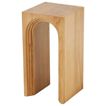Maple and Jade Cutout Arch End Table in Brown, , large