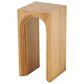 Maple and Jade Cutout Arch End Table in Brown, , large