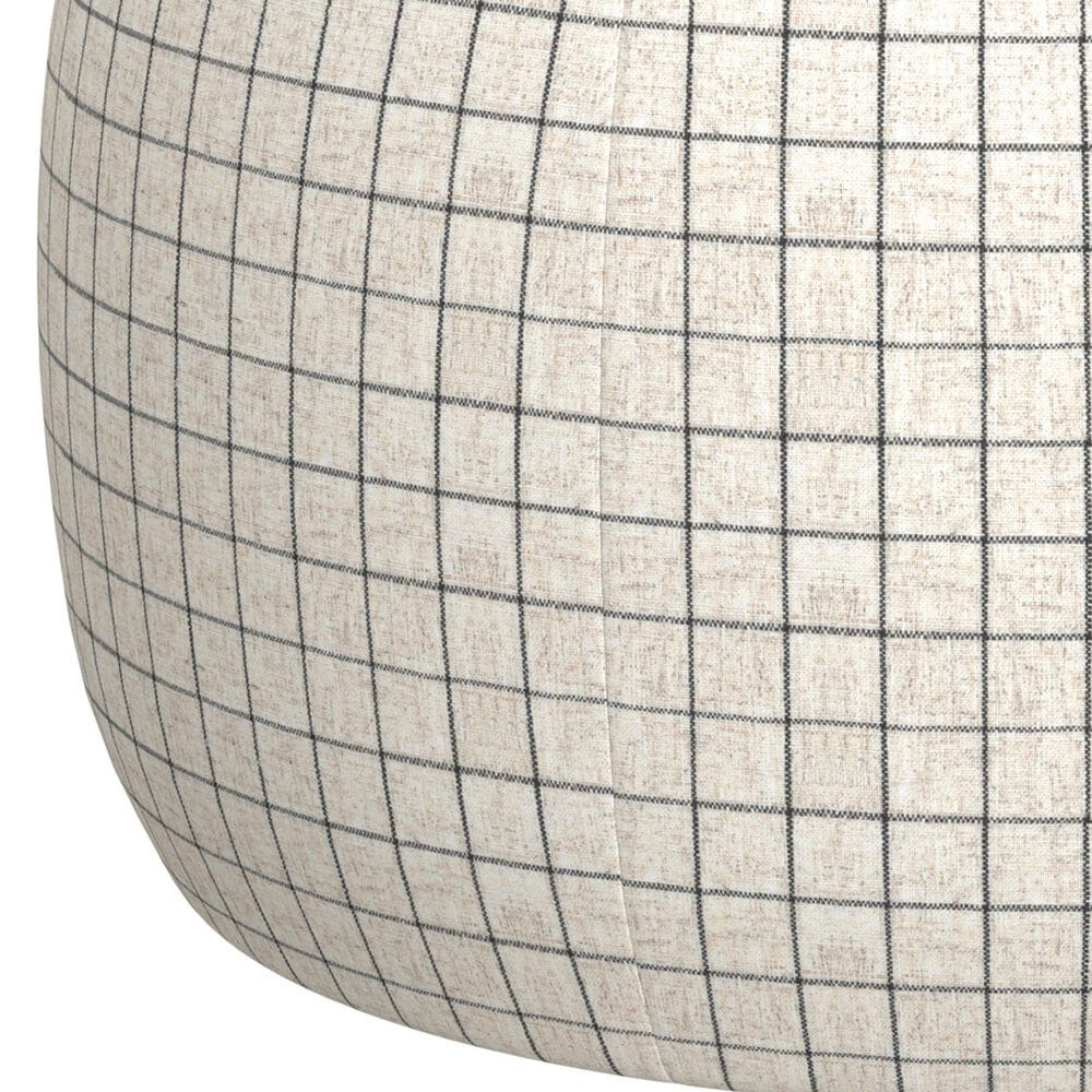 Emerald Home Furnishings Cecily Storage Ottoman in Charcoal Windowpane, , large