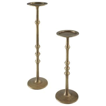 Ashley Larwick 2-Piece Candle Holder Set in Antique Brass, , large