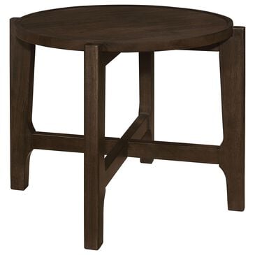 Pacific Landing Cota Round End Table in Dark Brown, , large