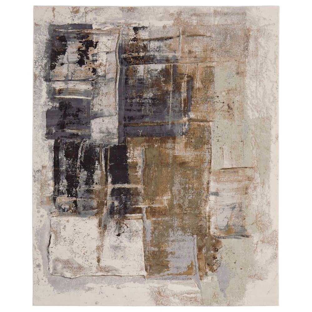 Feizy Clio 39LUF 7"9" x 10" Gray and Multicolor Area Rug, , large