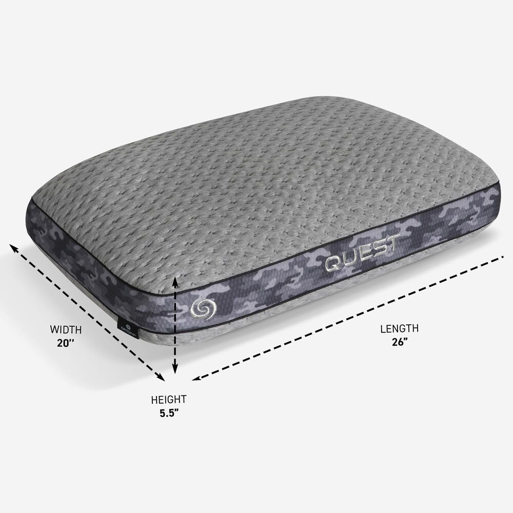 Bedgear Quest Multi-Position Performance Pillow in Gray and Lime Green, , large
