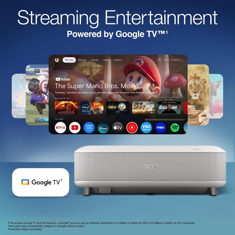 Epson Epson Lifestudio Grand 4K PRO-UHD Ultra Short Throw Laser Projector  White, , large