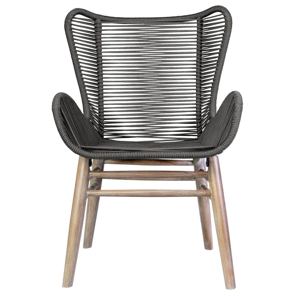 Blue River Mateo Outdoor Dining Chair with Charcoal Rope in Light Eucalyptus, , large