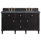 James Martin Vanities Lorelai 60" Double Vanity in Black Onyx with 3 cm Parisien Bleu Quartz Top, , large