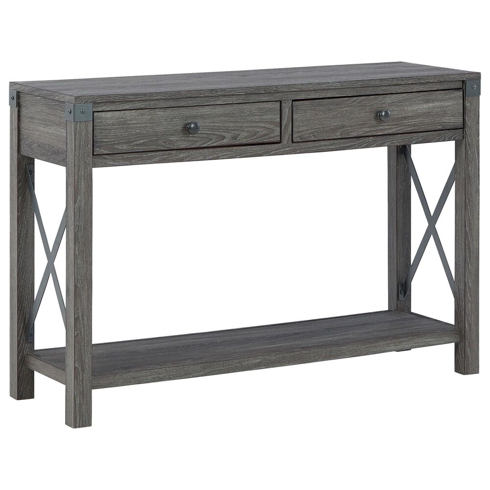 Ashley Freedan Console Sofa Table in Grayish Brown, , large
