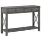 Ashley Freedan Console Sofa Table in Grayish Brown, , large