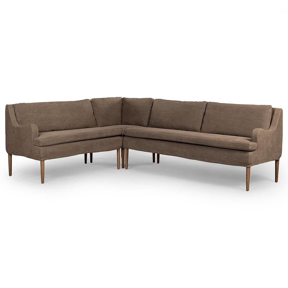 Four Hands Aurelia Dining Banquette L-Shape in Amber Oak, , large