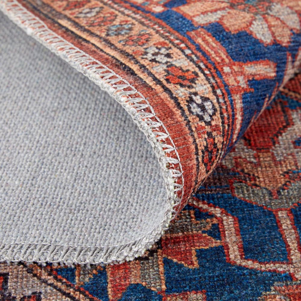 Feizy Rawlins 39HQF 3&#39;11&quot; x 6&#39; Red and Navy Area Rug, , large