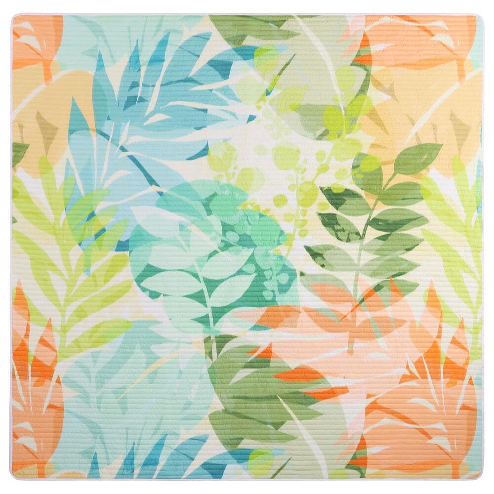 J. Queen New York Tiki 3-Piece Full/Queen Quilt Set in Green, , large
