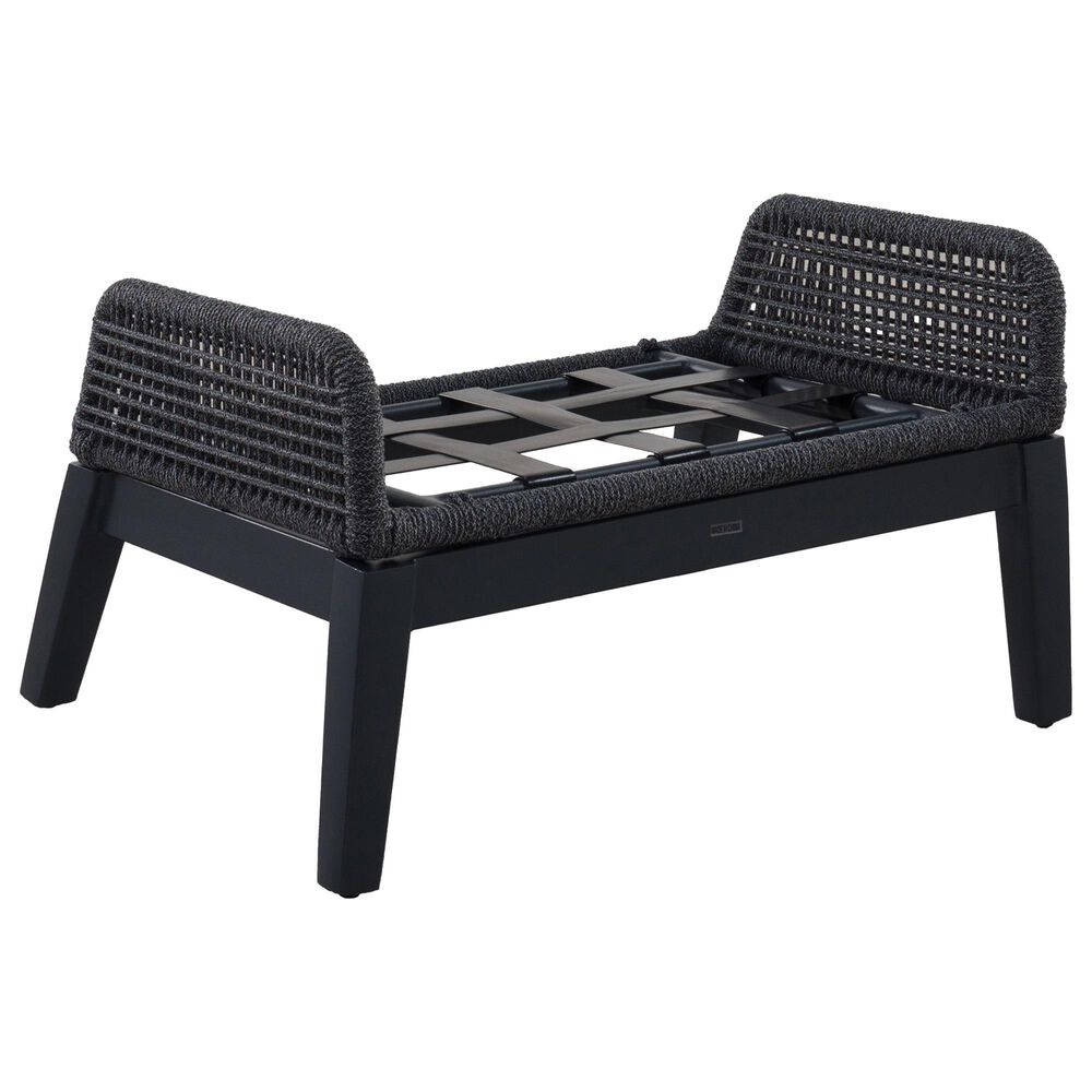 GatherCraft Cyrus Patio Ottoman with Cushion in Mystic Taupe, , large