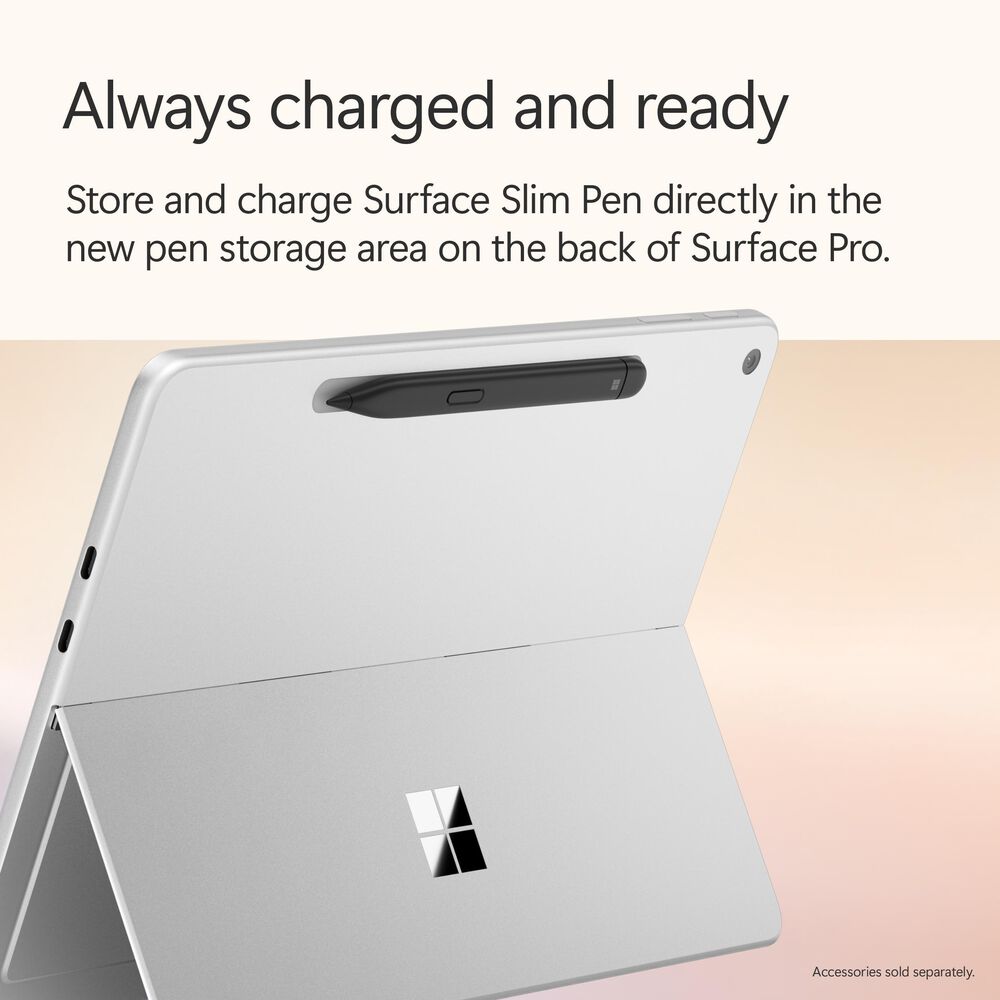 Microsoft Surface Pro Copilot+ PC 12&quot; Touch-Screen Tablet - Qualcomm Snapdragon X Plus - 16GB RAM - 512GB UFS - Windows 11 Home - Wi-Fi Only - Platinum - Device Only - &#40;Latest Model&#41;, , large