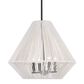 Golden Lighting Valentina 4-Light Pendant in Matte Black with White Shade, , large