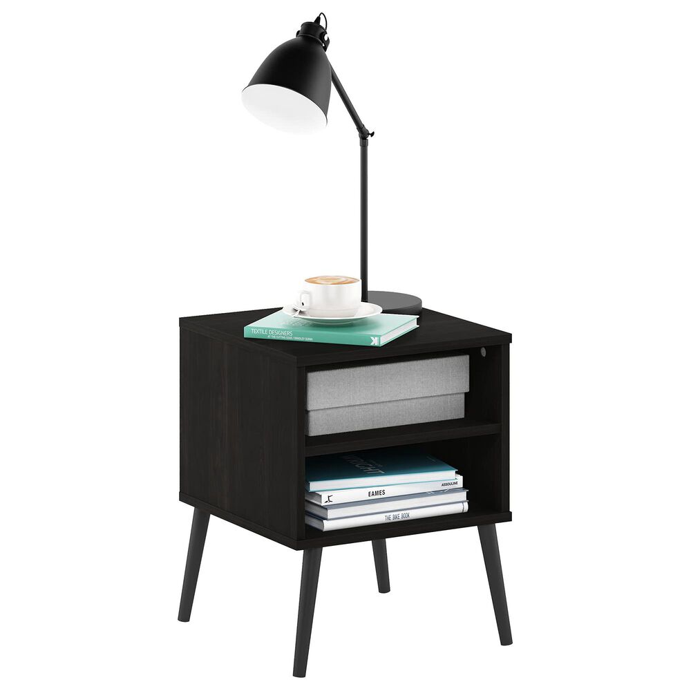 HOMLUX Claude 2-Tier Square End Table in Espresso, , large