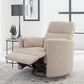 Simeon Collection Radius Manual Swivel Glider Recliner in Burlap, , large