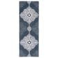 Safavieh Micro-Loop 2"3" x 7" Grey and Navy Runner, , large