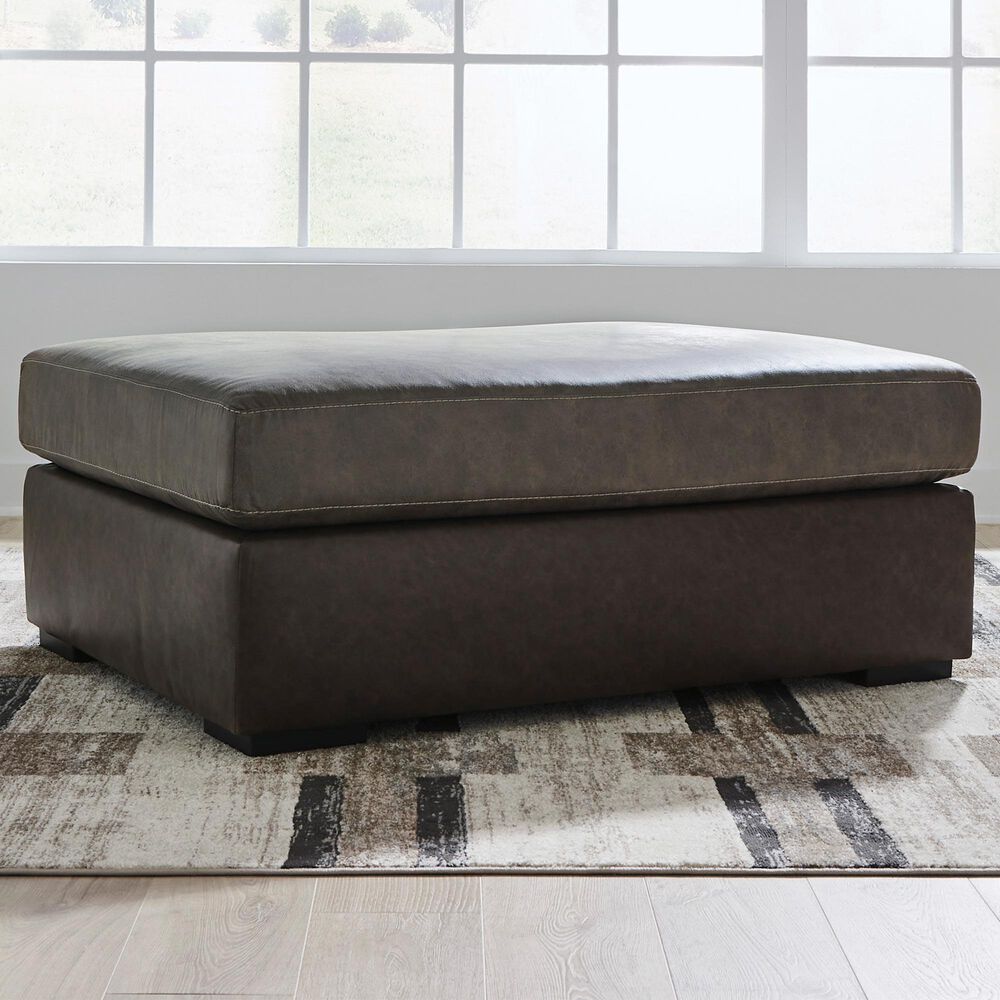 Ashley Castille Way Oversized Accent Ottoman in Fossil, , large