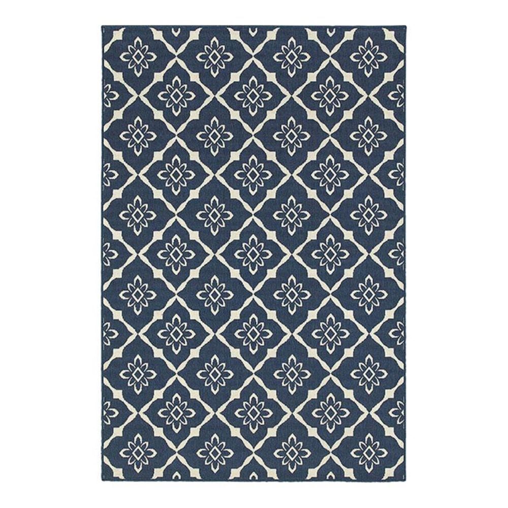 Oriental Weavers Meridian 5703B 3"7" x 5"6" Navy Area Rug, , large
