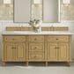 James Martin Vanities Lorelai 72" Double Vanity in Light Natural Oak with 3 cm Arctic Fall Solid Surface Top, , large