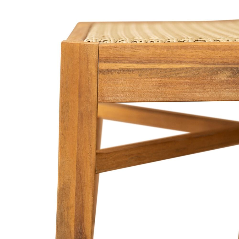 Hearth and Haven Netro Outdoor Dining Chair in Light Brown and Teak (Set of 2), , large