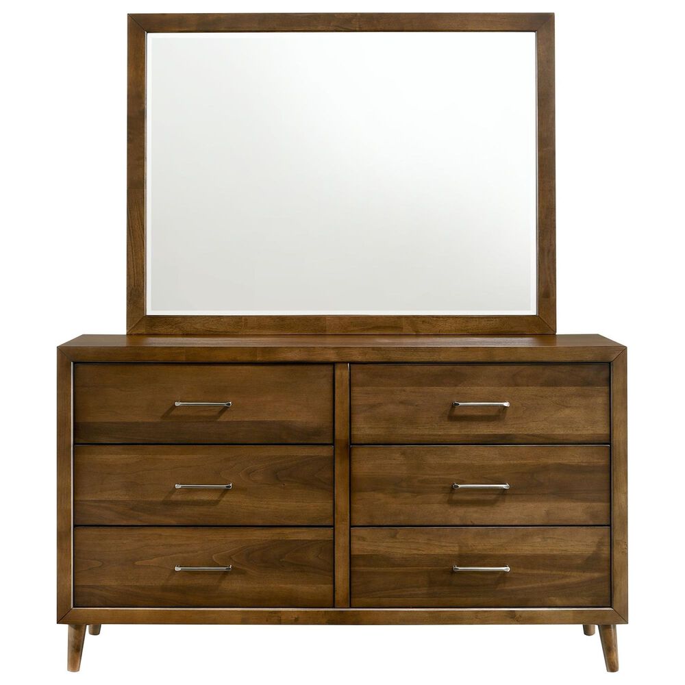 Mayberry Hill Malibu 5 Piece Twin Bed Set in Distressed Walnut , , large