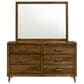 Mayberry Hill Malibu 5 Piece Twin Bed Set in Distressed Walnut , , large