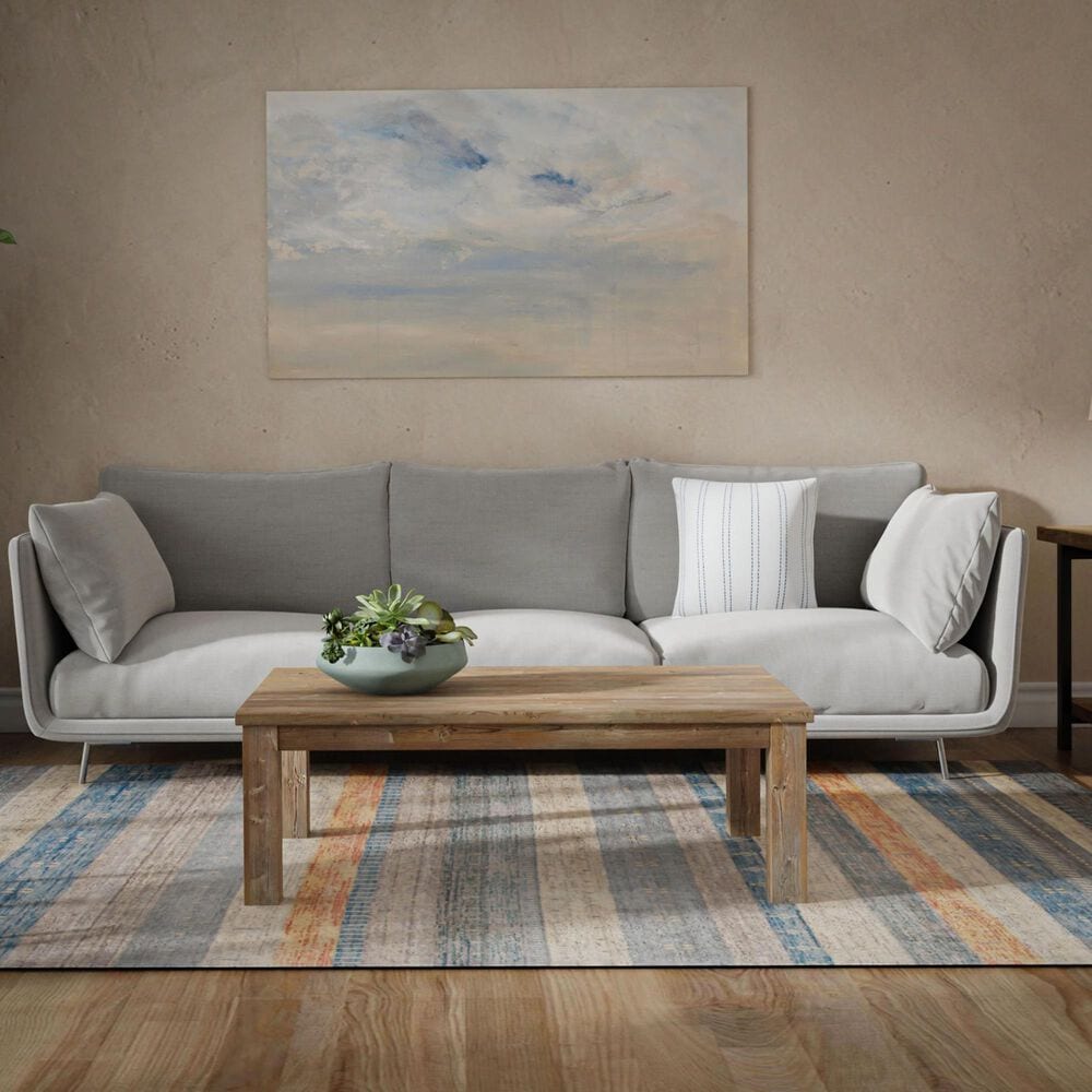 RIZZY Spectrum Gray, Dark Blue, Teal, Rust, Cream, Beige and Ivory 3' x 5' Area Rug, , large