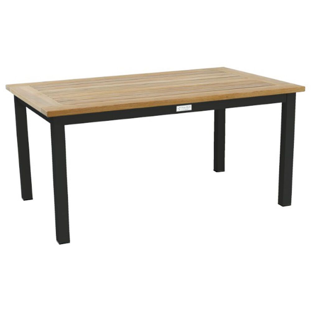 Three Birds Casual SoHo 40" Rectangle Patio Coffee Table in Brown and Black, , large