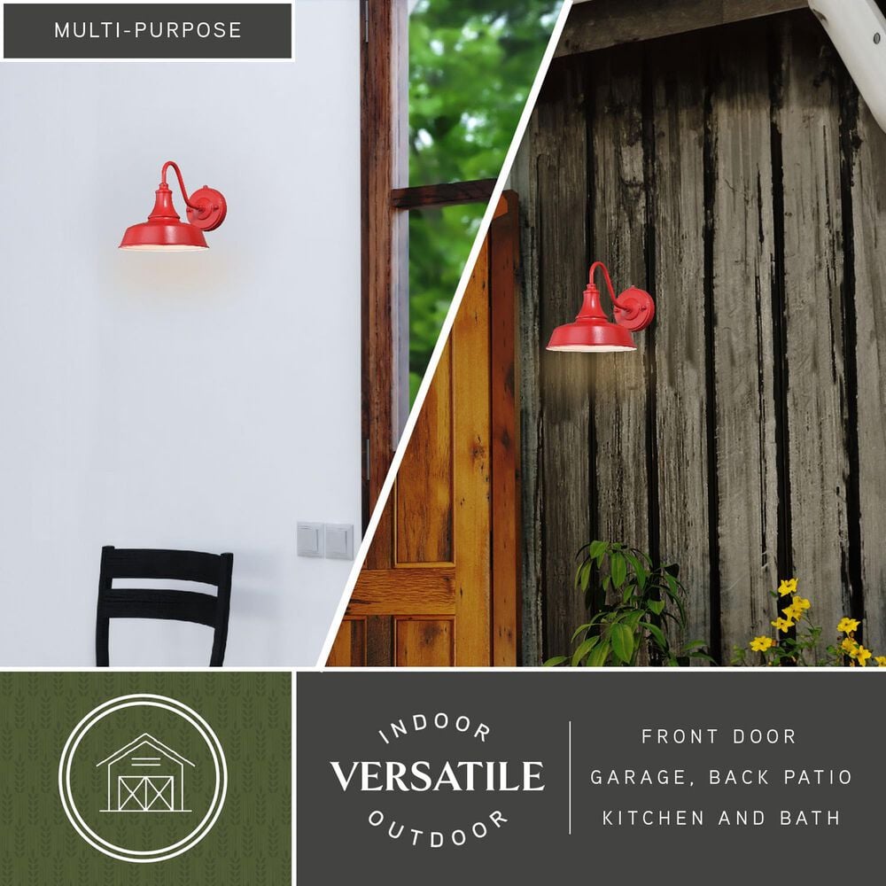 Vaxcel Dorado 9" 1-Light Outdoor Wall Sconce in Red, , large